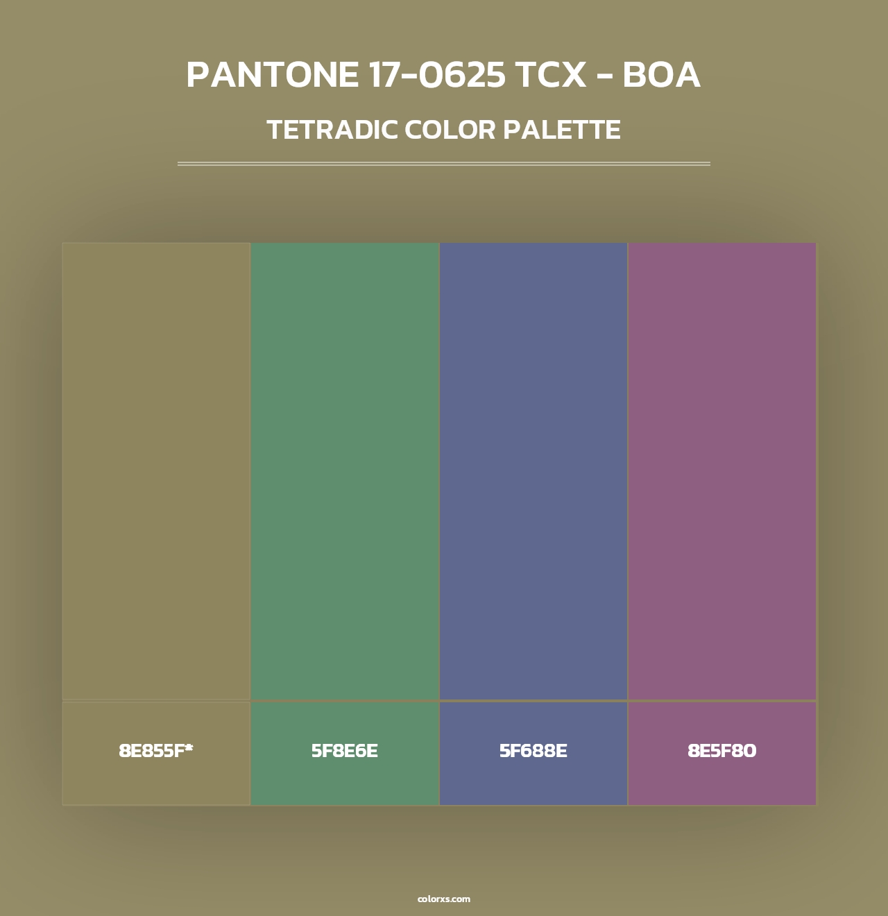 PANTONE 17-0625 TCX - Boa - Tetradic Color Palette