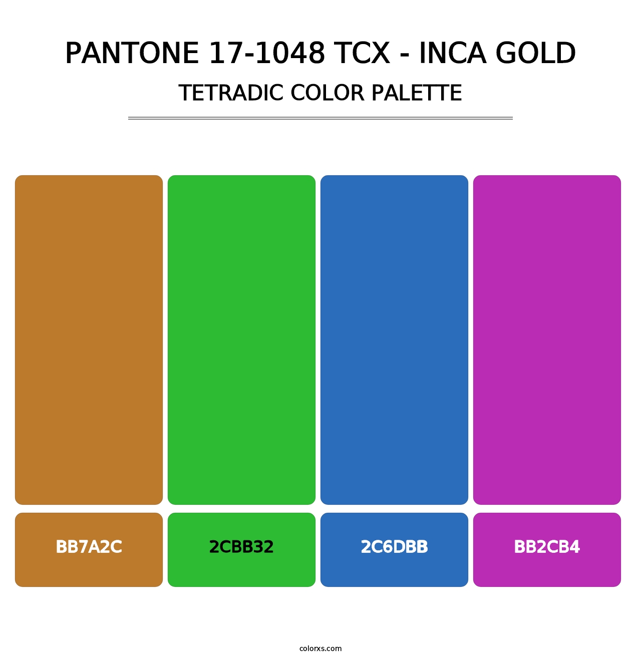 PANTONE 17-1048 TCX - Inca Gold - Tetradic Color Palette
