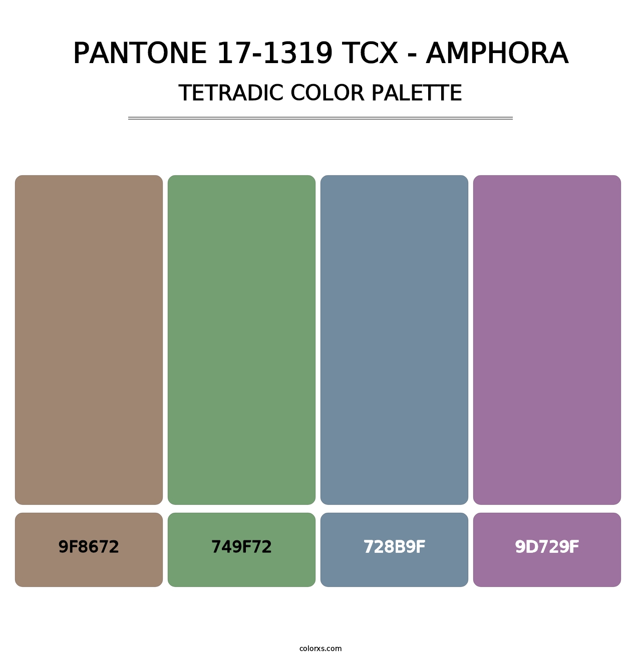PANTONE 17-1319 TCX - Amphora - Tetradic Color Palette