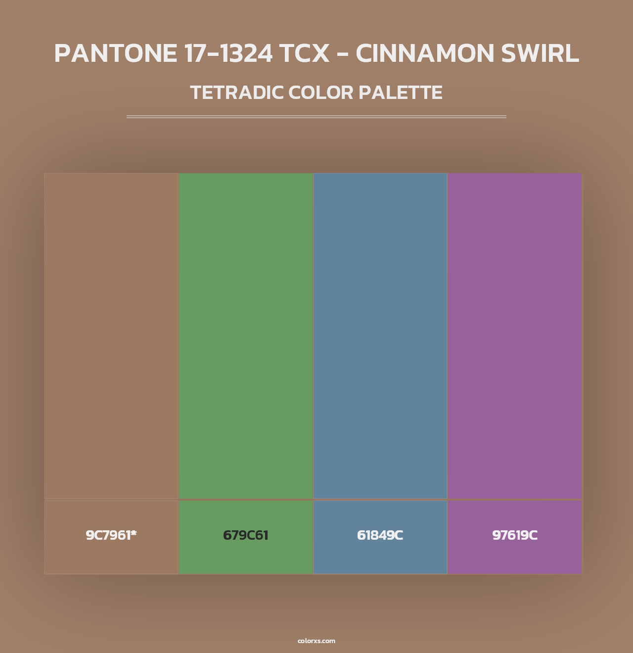 PANTONE 17-1324 TCX - Cinnamon Swirl - Tetradic Color Palette