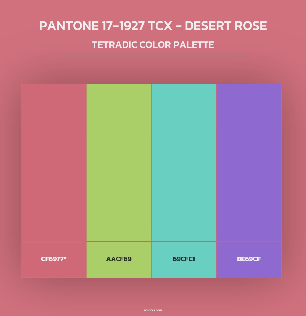 PANTONE 17-1927 TCX - Desert Rose - Tetradic Color Palette