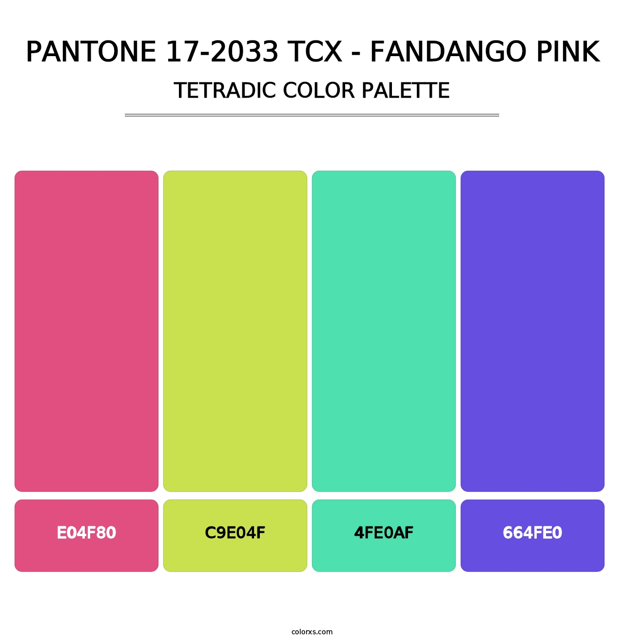 PANTONE 17-2033 TCX - Fandango Pink - Tetradic Color Palette