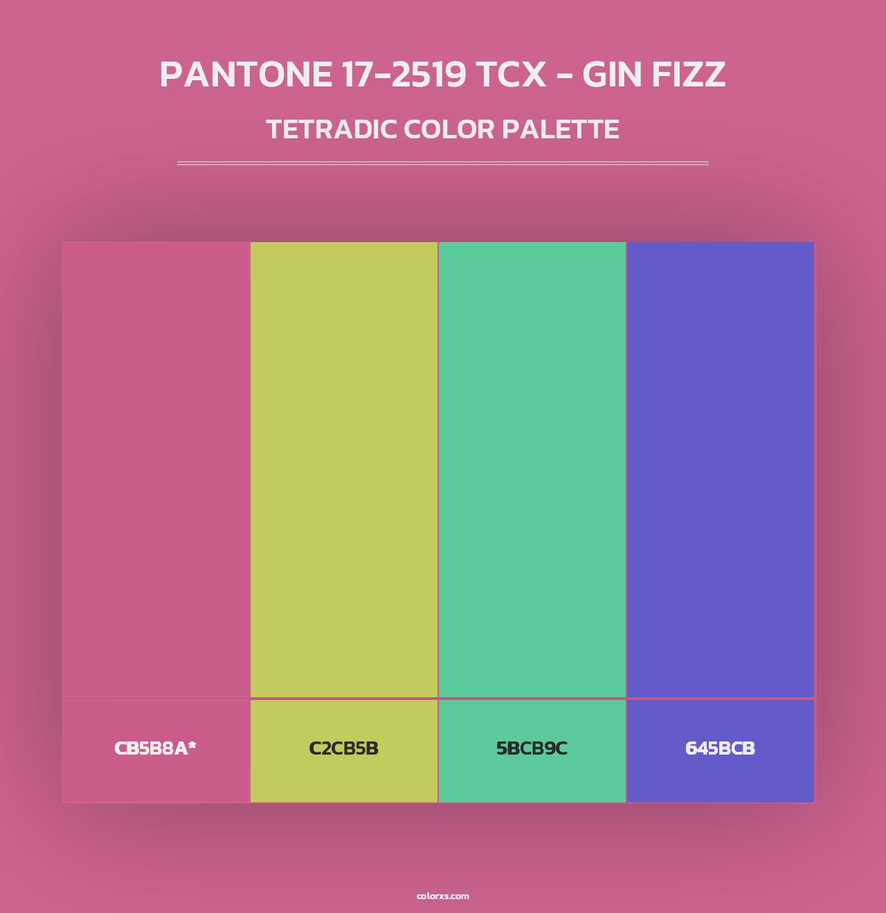 PANTONE 17-2519 TCX - Gin Fizz - Tetradic Color Palette