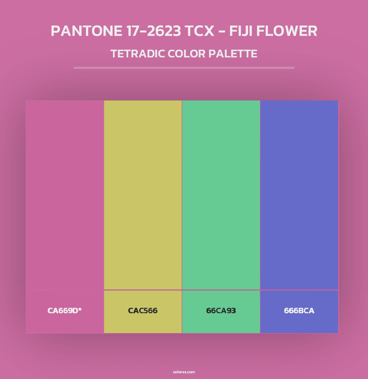 PANTONE 17-2623 TCX - Fiji Flower - Tetradic Color Palette