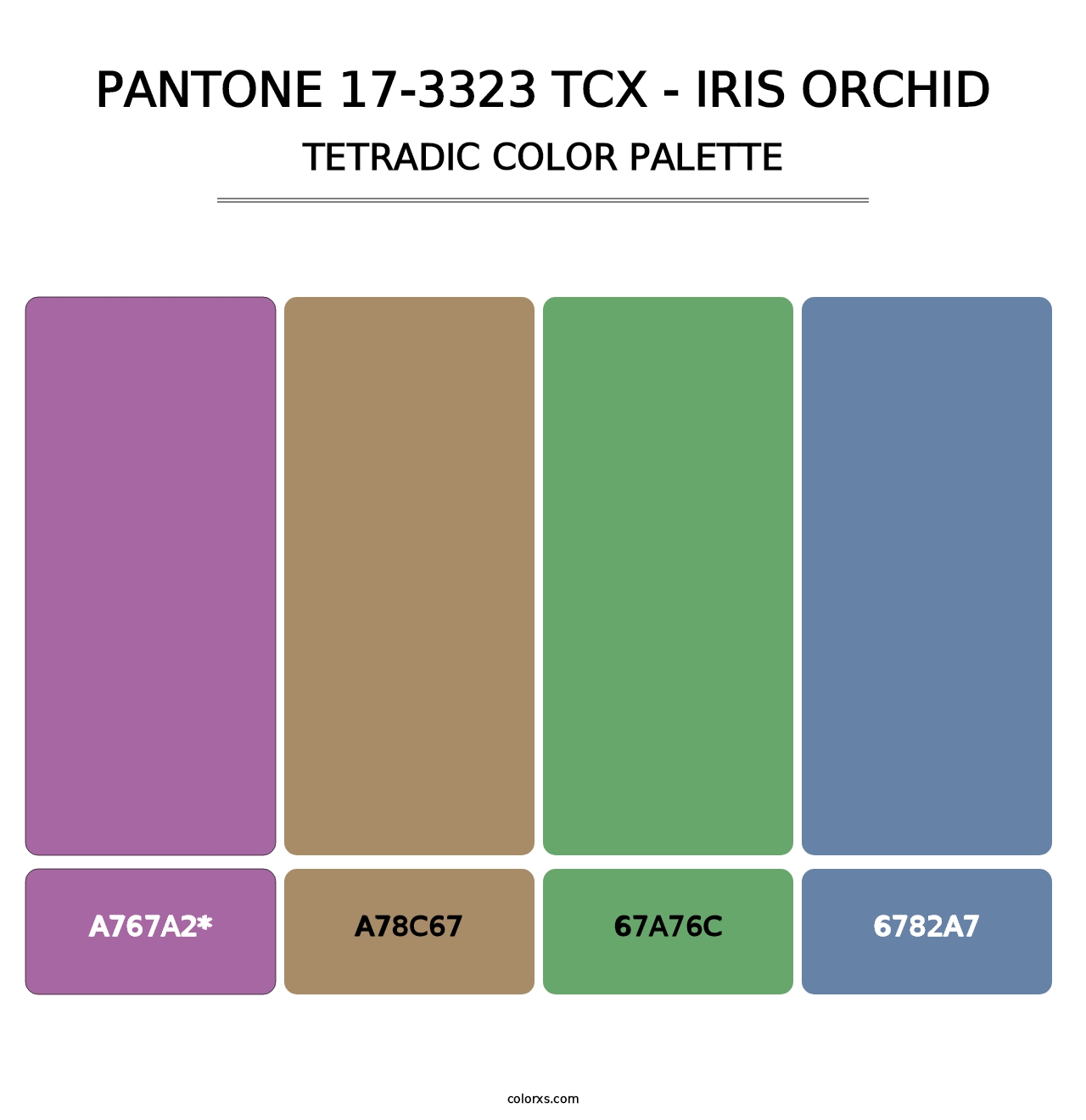 PANTONE 17-3323 TCX - Iris Orchid - Tetradic Color Palette