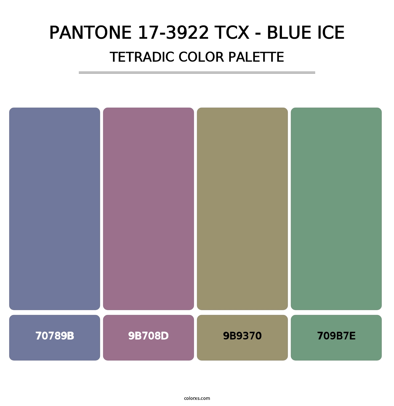 PANTONE 17-3922 TCX - Blue Ice - Tetradic Color Palette