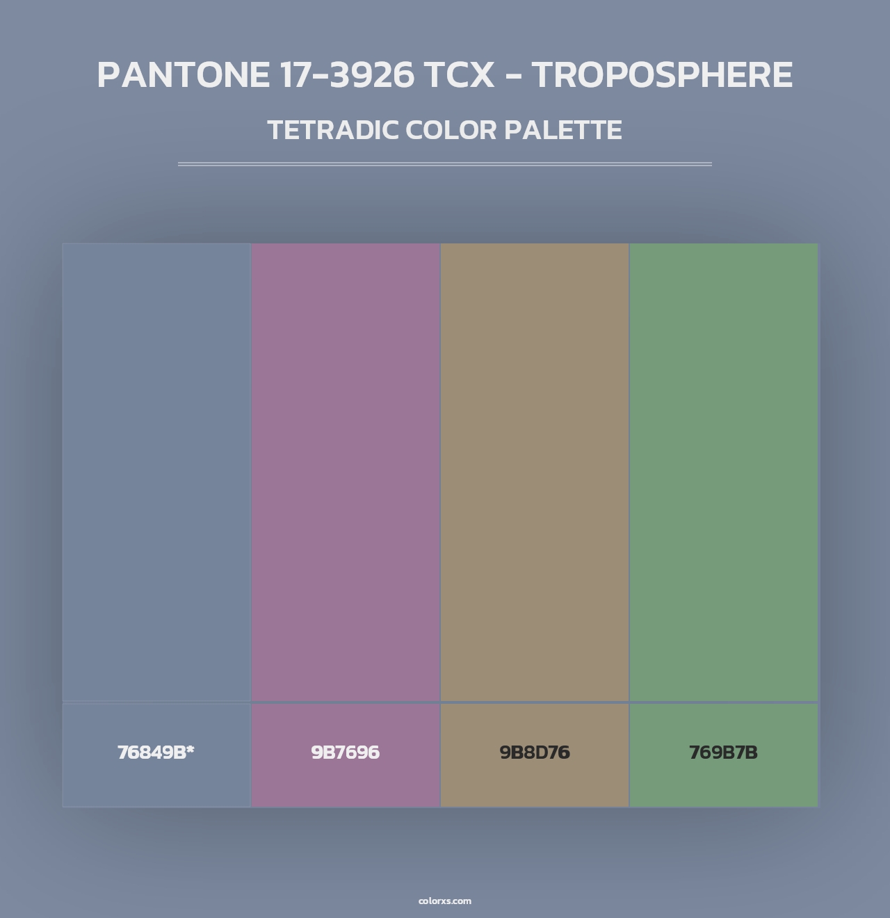 PANTONE 17-3926 TCX - Troposphere - Tetradic Color Palette
