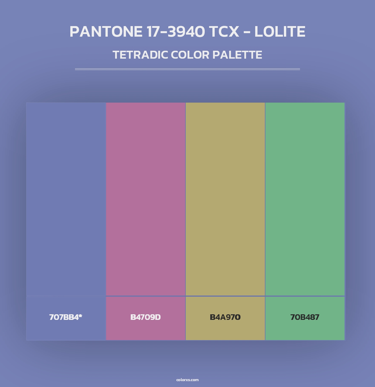PANTONE 17-3940 TCX - lolite - Tetradic Color Palette