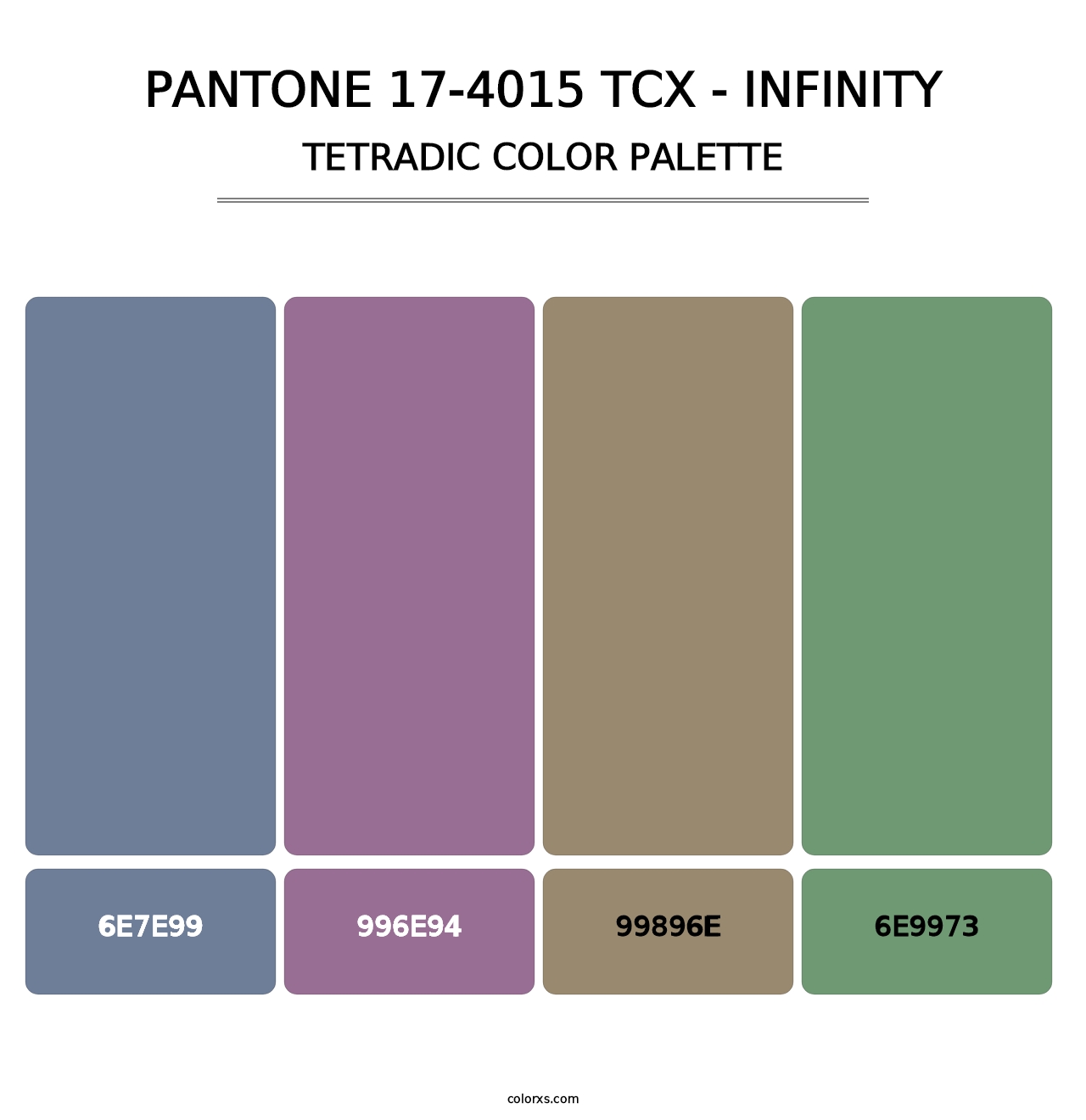PANTONE 17-4015 TCX - Infinity - Tetradic Color Palette
