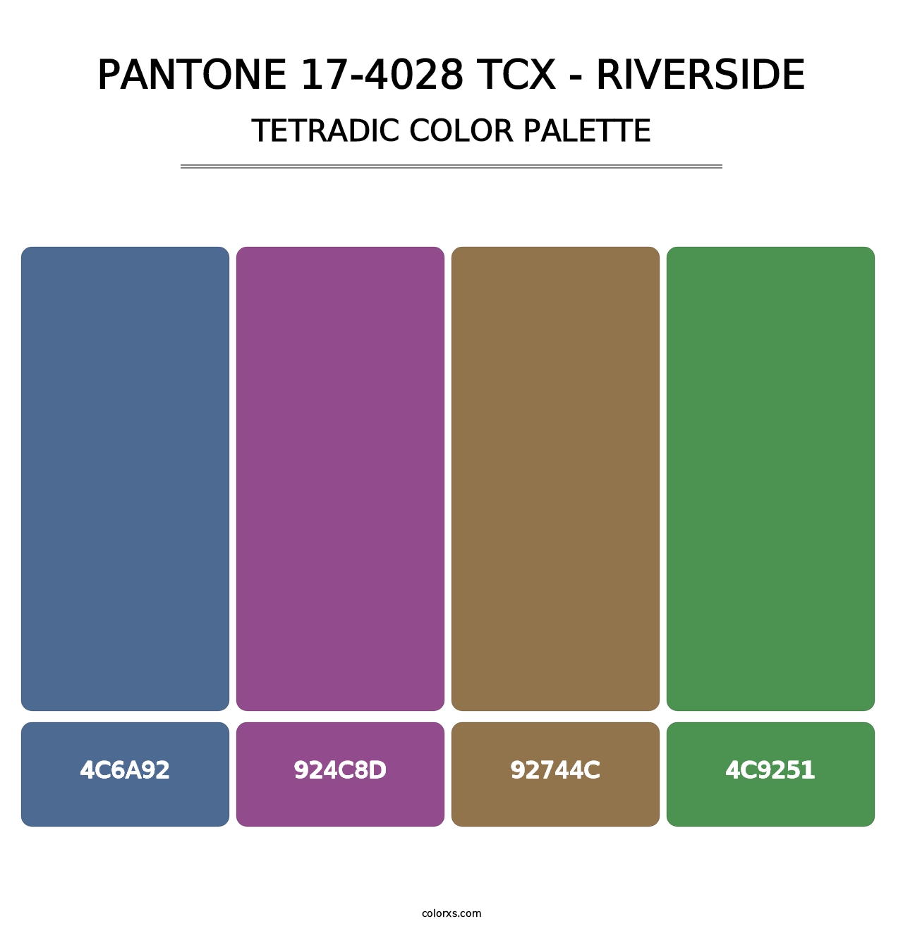 PANTONE 17-4028 TCX - Riverside - Tetradic Color Palette
