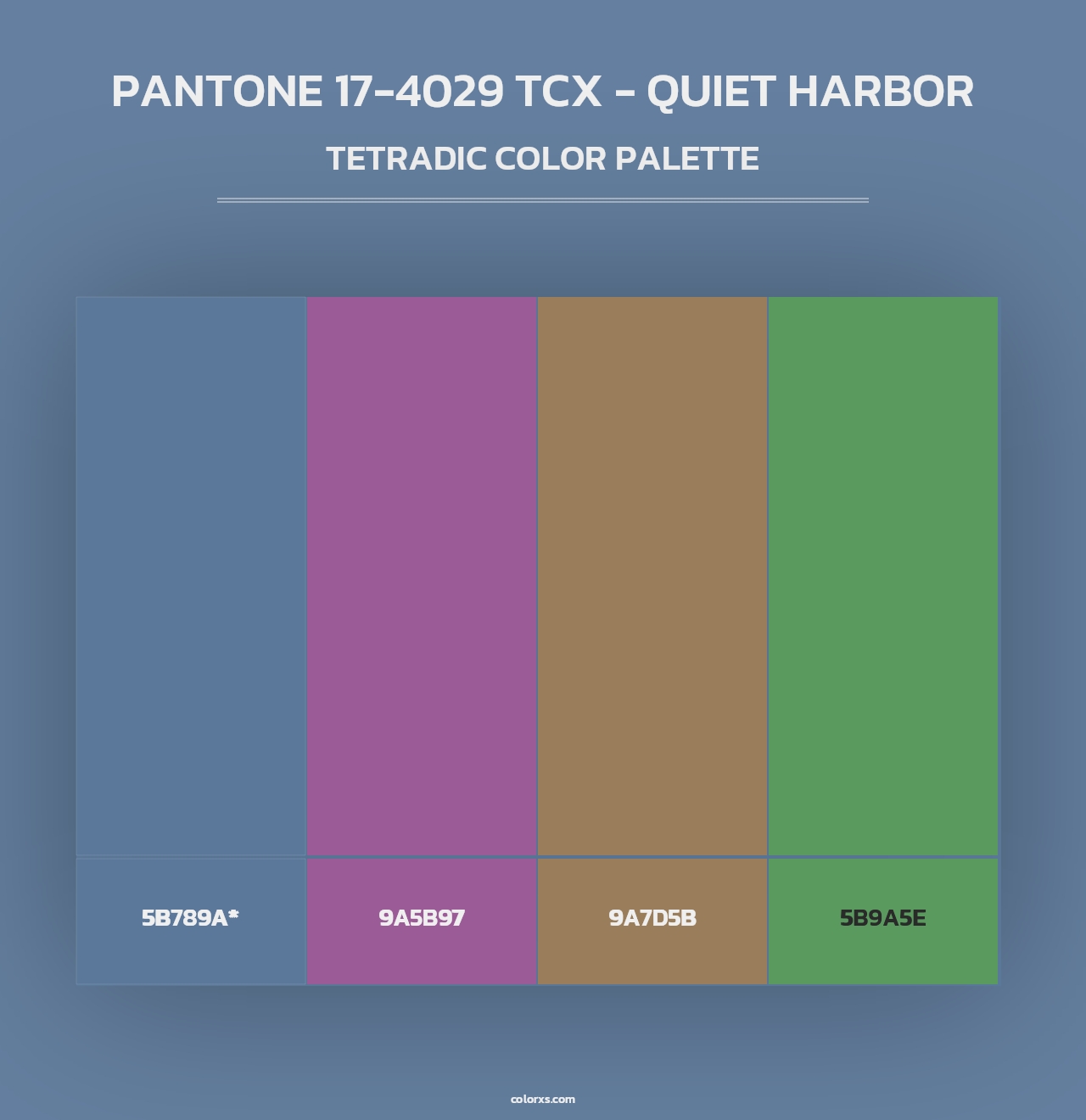 PANTONE 17-4029 TCX - Quiet Harbor - Tetradic Color Palette
