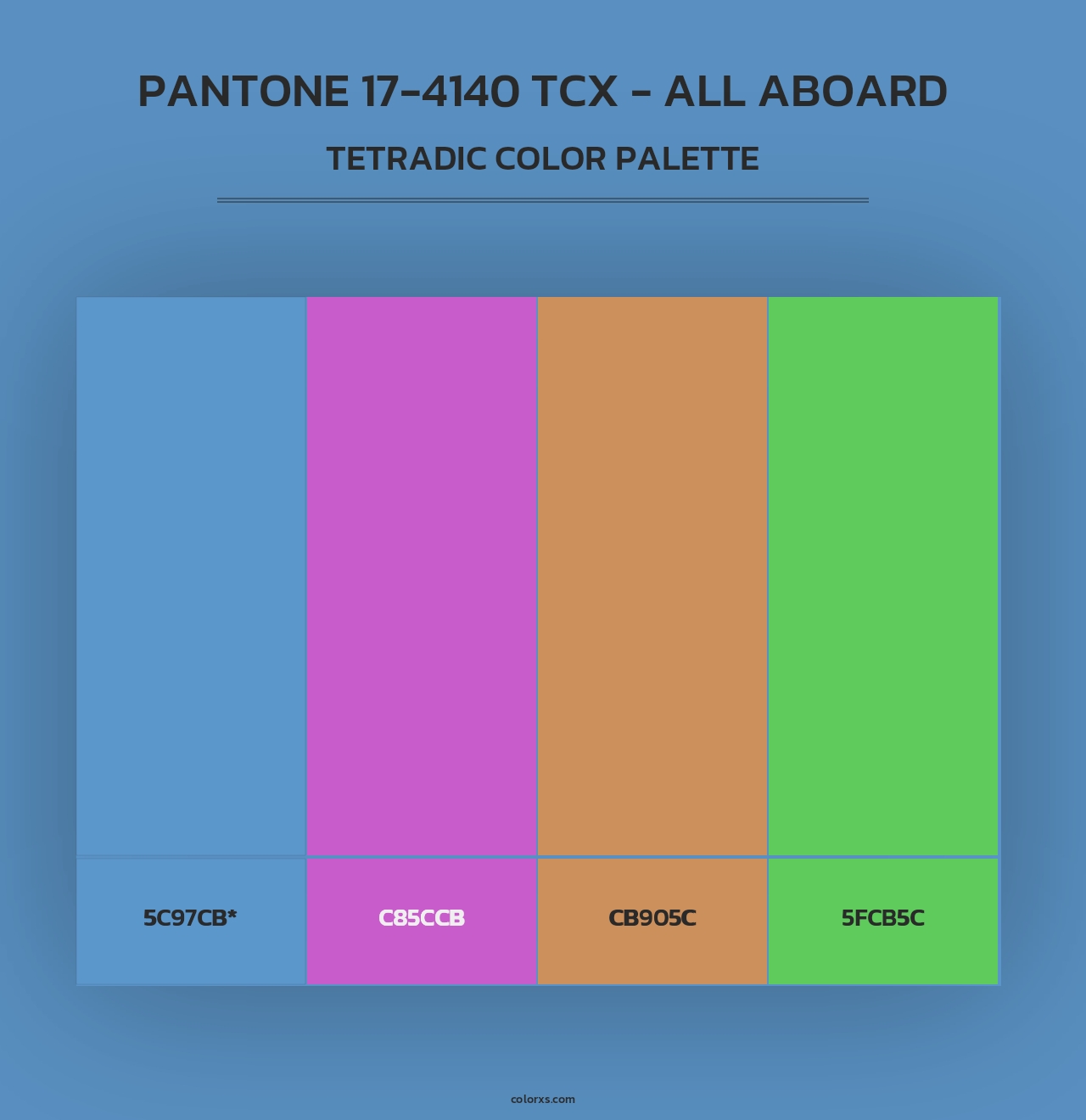 PANTONE 17-4140 TCX - All Aboard - Tetradic Color Palette