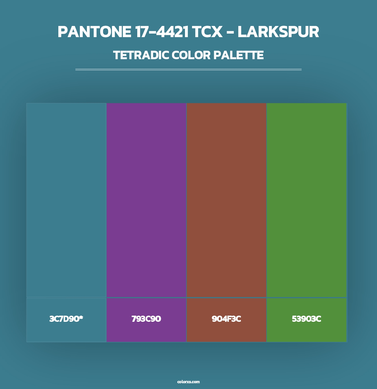 PANTONE 17-4421 TCX - Larkspur - Tetradic Color Palette
