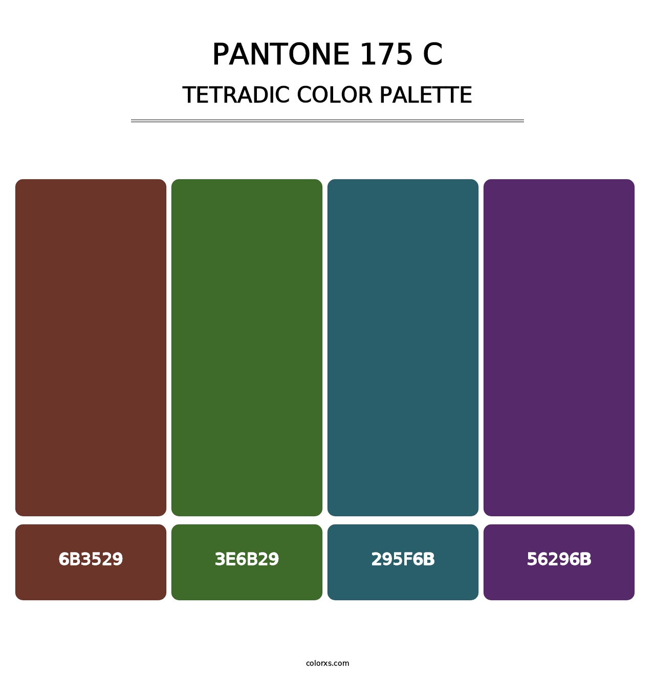 PANTONE 175 C - Tetradic Color Palette