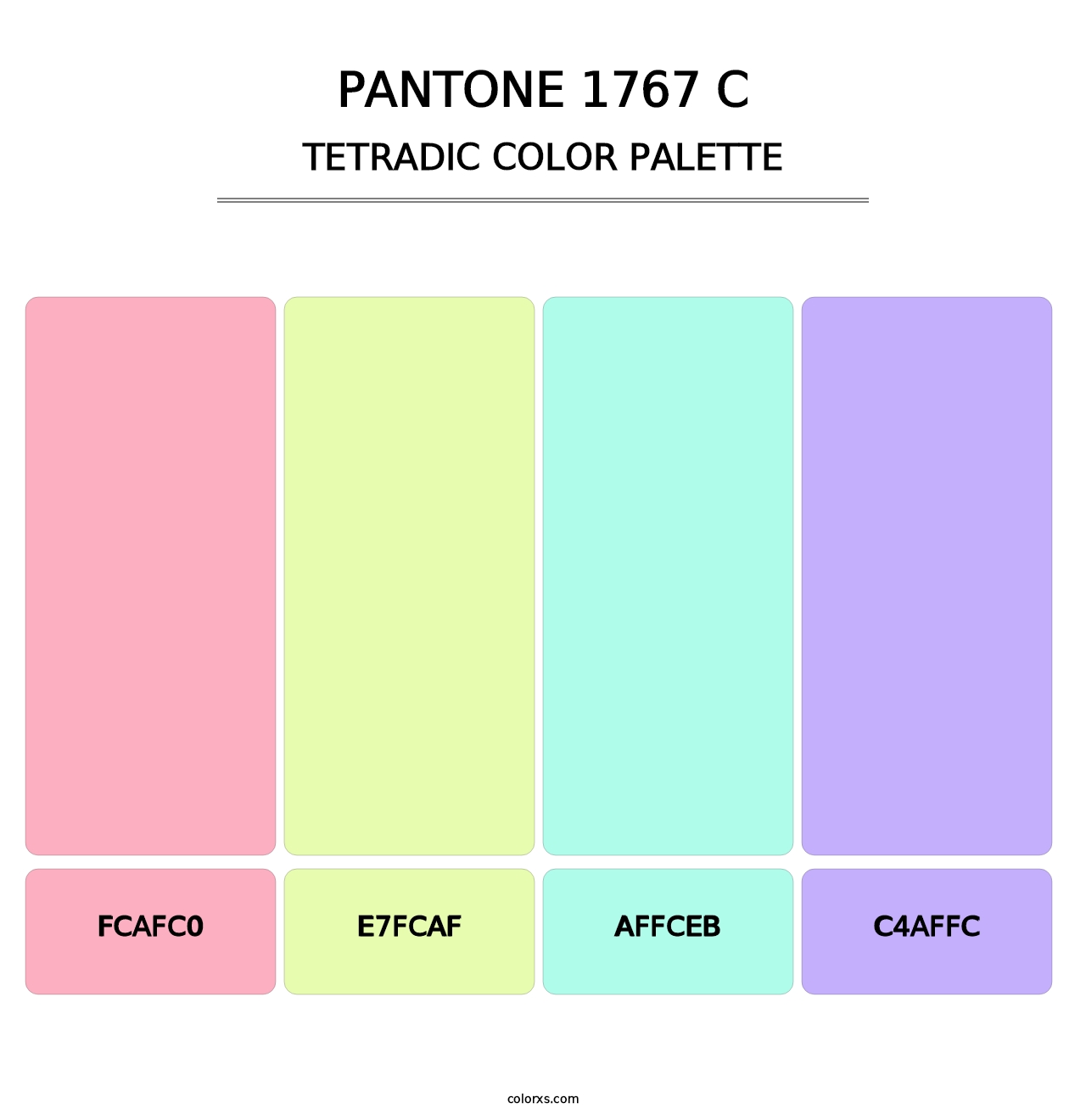 PANTONE 1767 C - Tetradic Color Palette