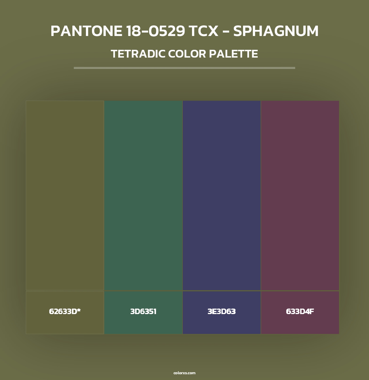 PANTONE 18-0529 TCX - Sphagnum - Tetradic Color Palette