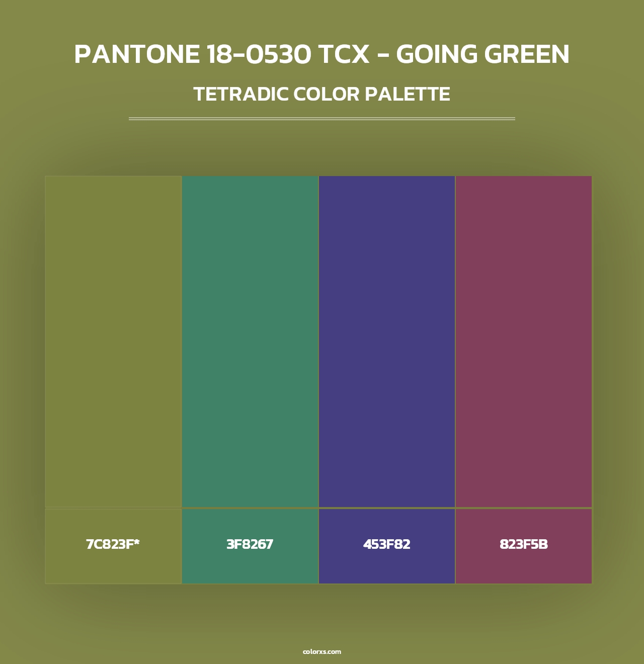 PANTONE 18-0530 TCX - Going Green - Tetradic Color Palette