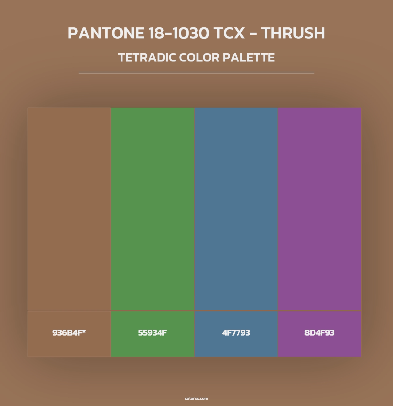 PANTONE 18-1030 TCX - Thrush - Tetradic Color Palette