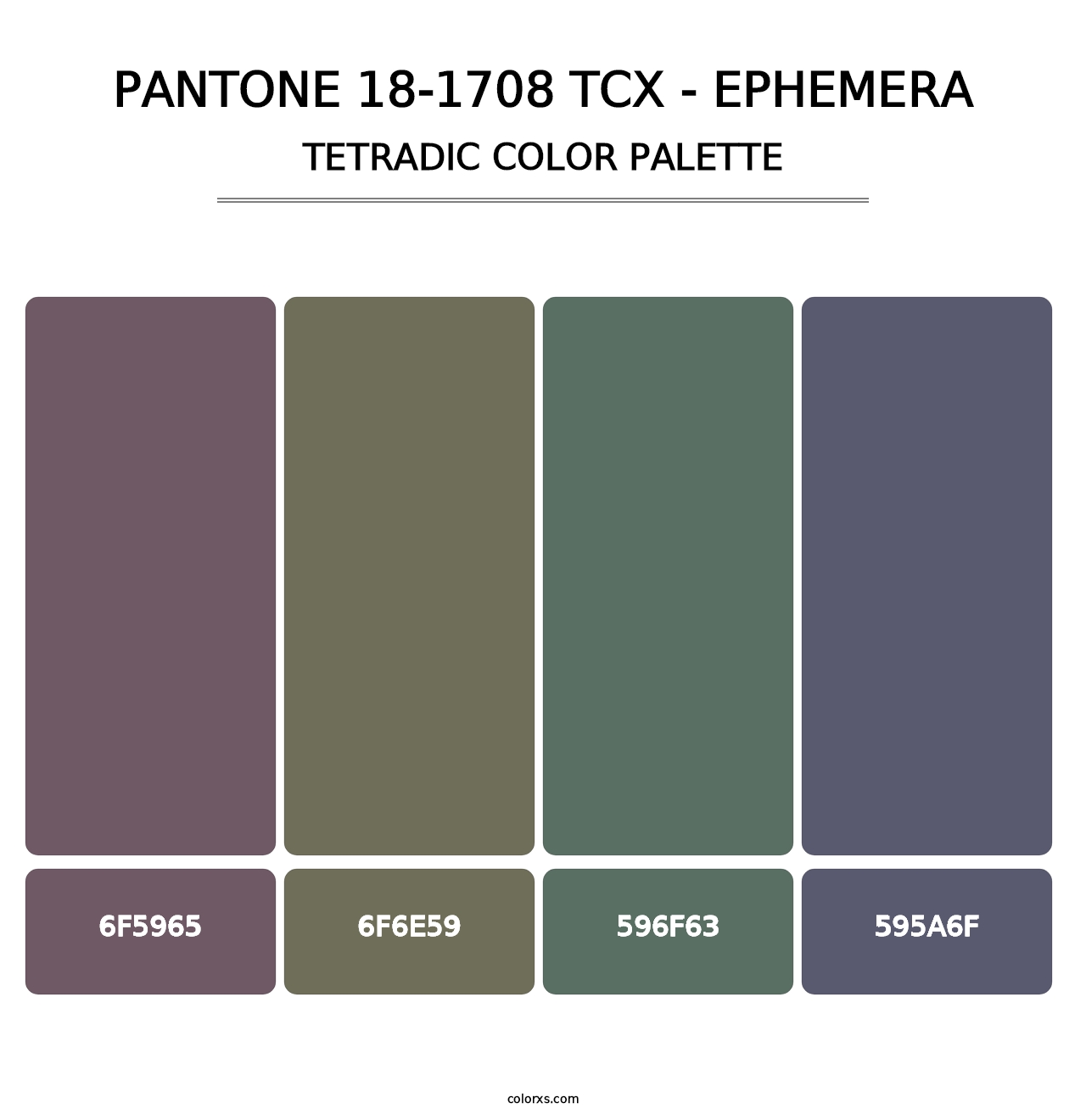 PANTONE 18-1708 TCX - Ephemera - Tetradic Color Palette