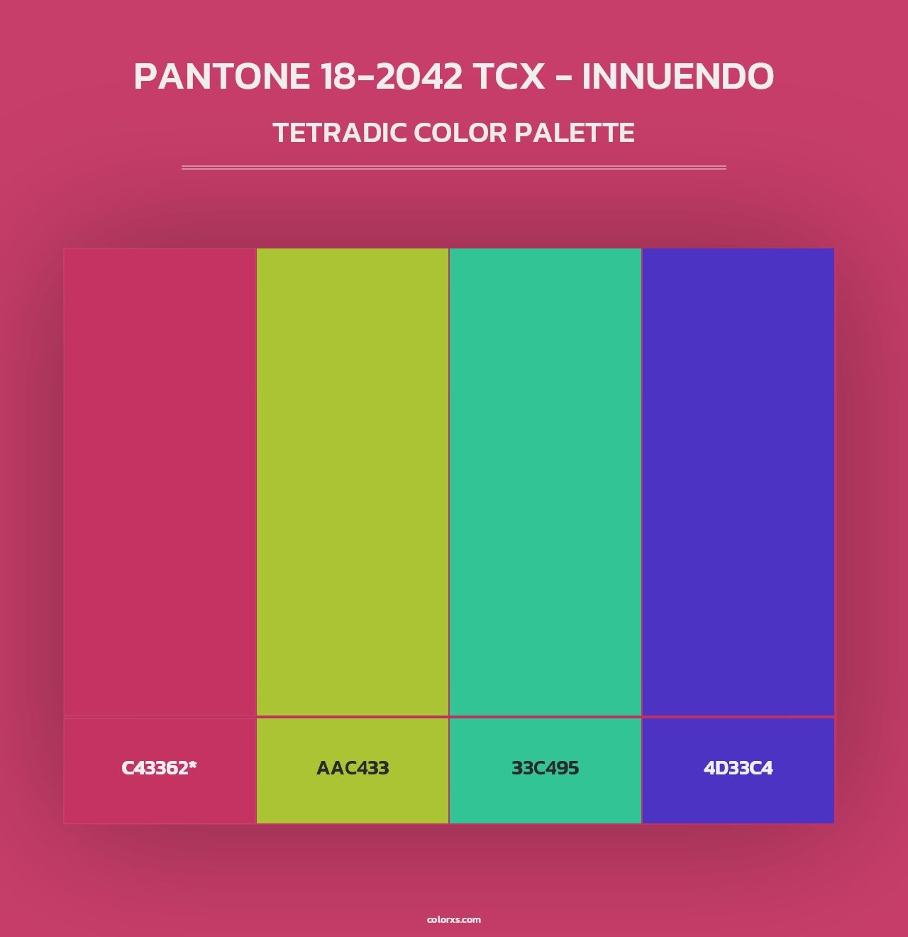 PANTONE 18-2042 TCX - Innuendo - Tetradic Color Palette