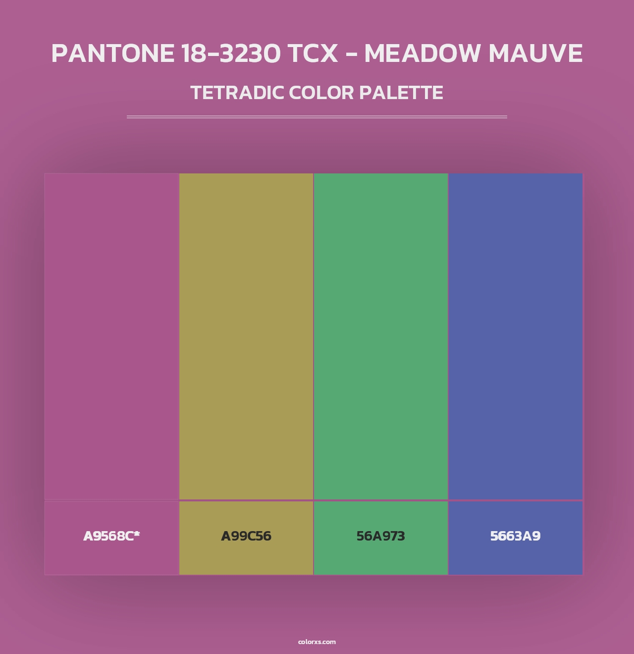PANTONE 18-3230 TCX - Meadow Mauve - Tetradic Color Palette