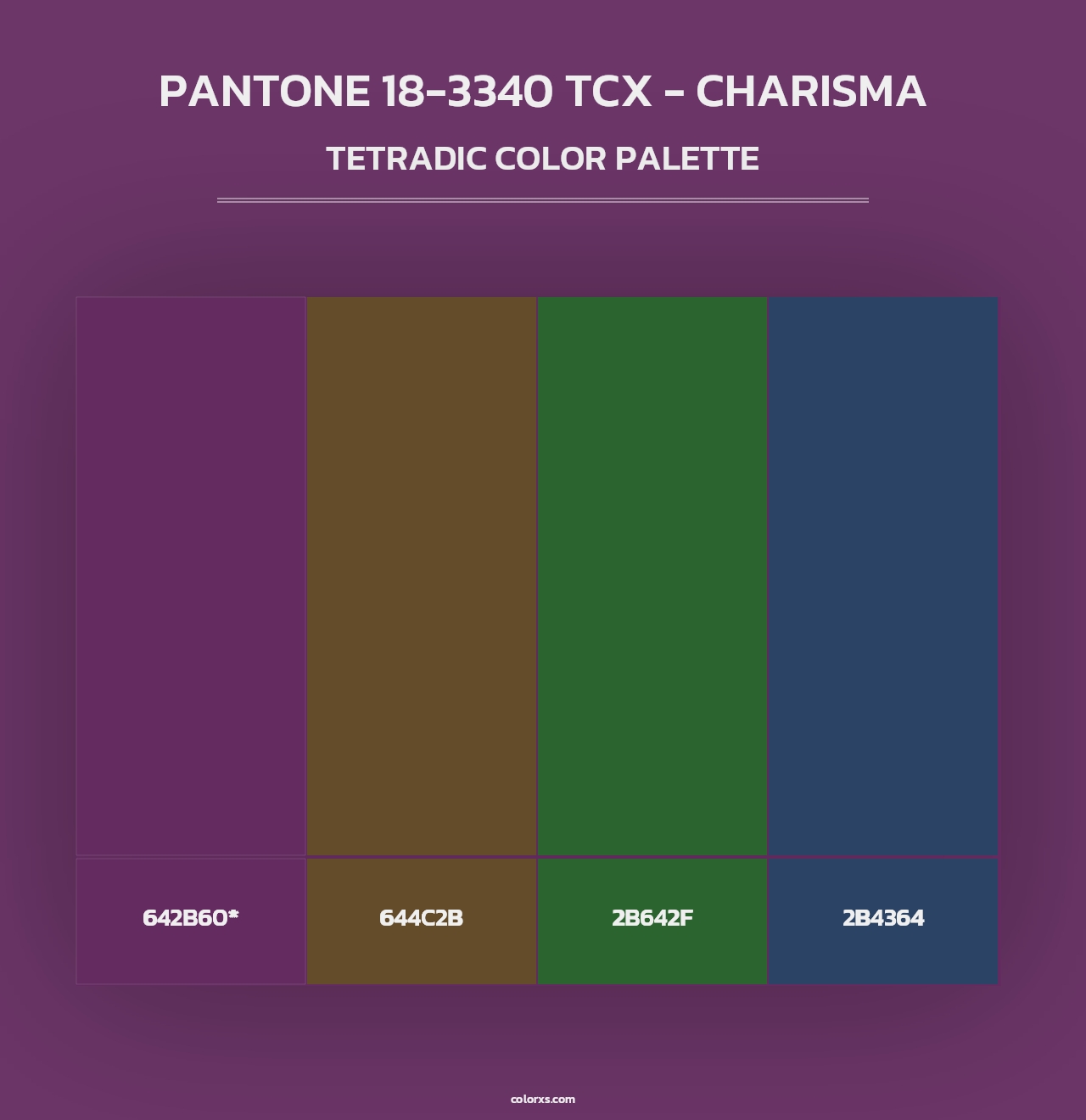 PANTONE 18-3340 TCX - Charisma - Tetradic Color Palette