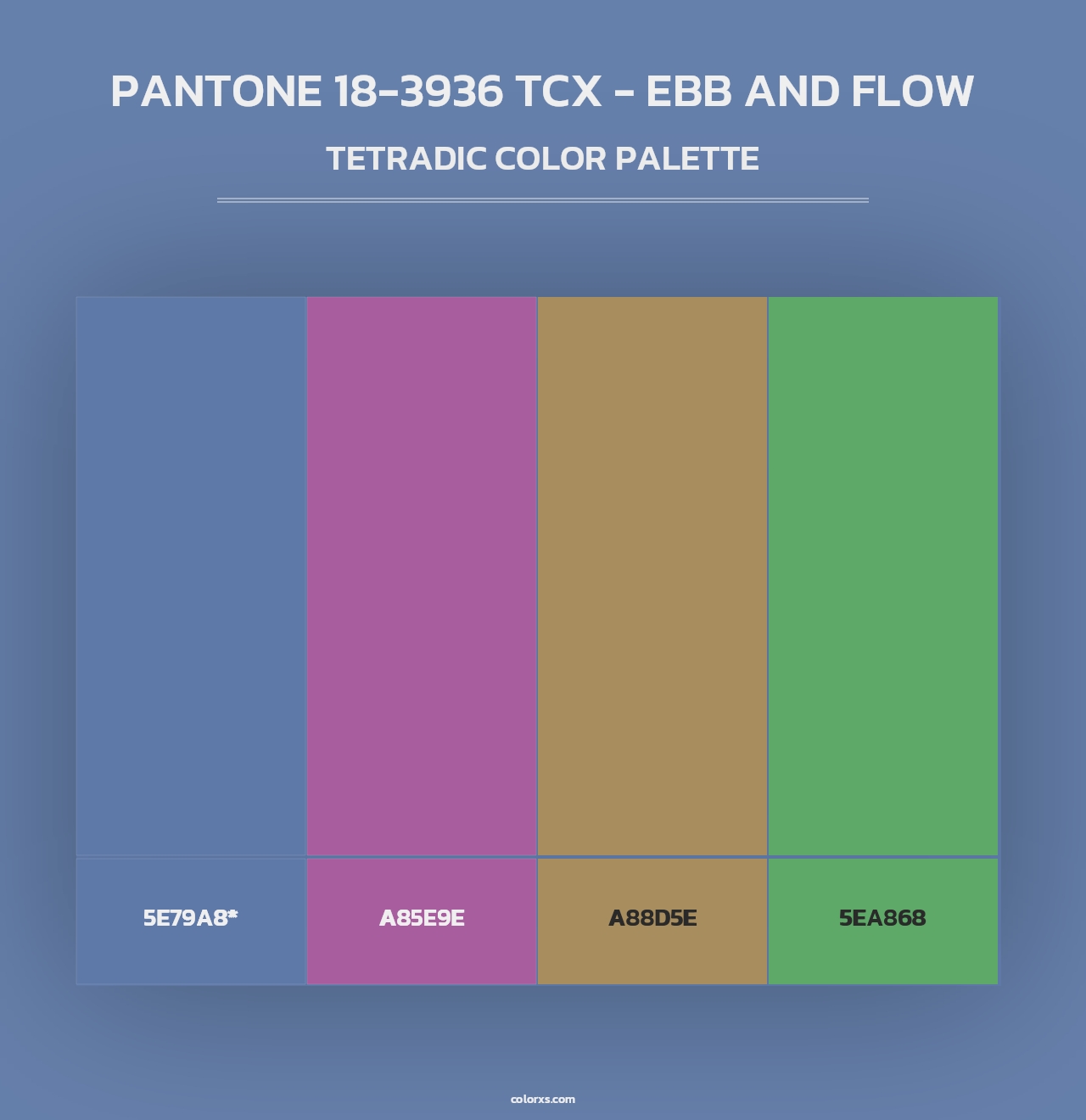 PANTONE 18-3936 TCX - Ebb and Flow - Tetradic Color Palette