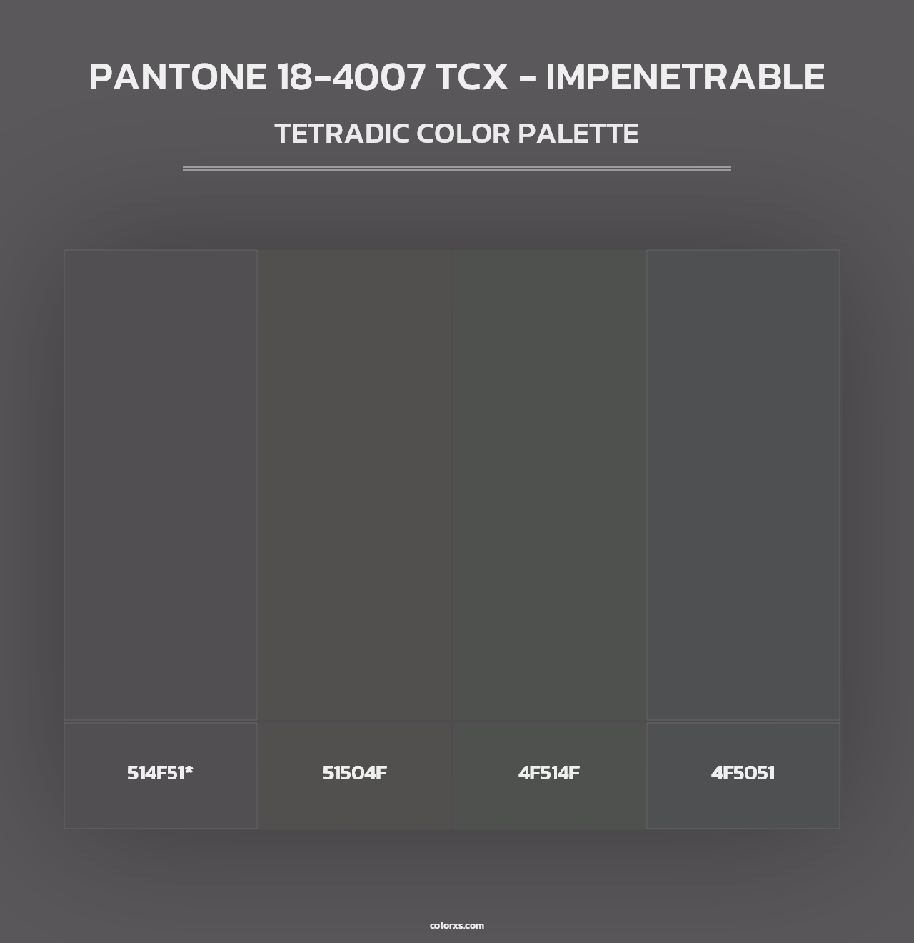 PANTONE 18-4007 TCX - Impenetrable - Tetradic Color Palette
