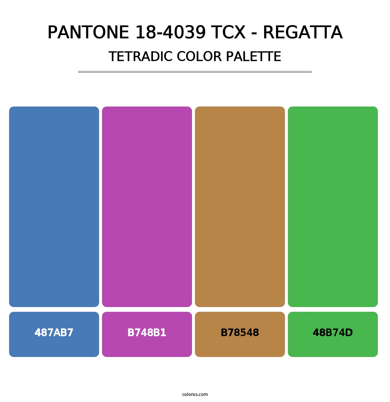 PANTONE 18-4039 TCX - Regatta - Tetradic Color Palette