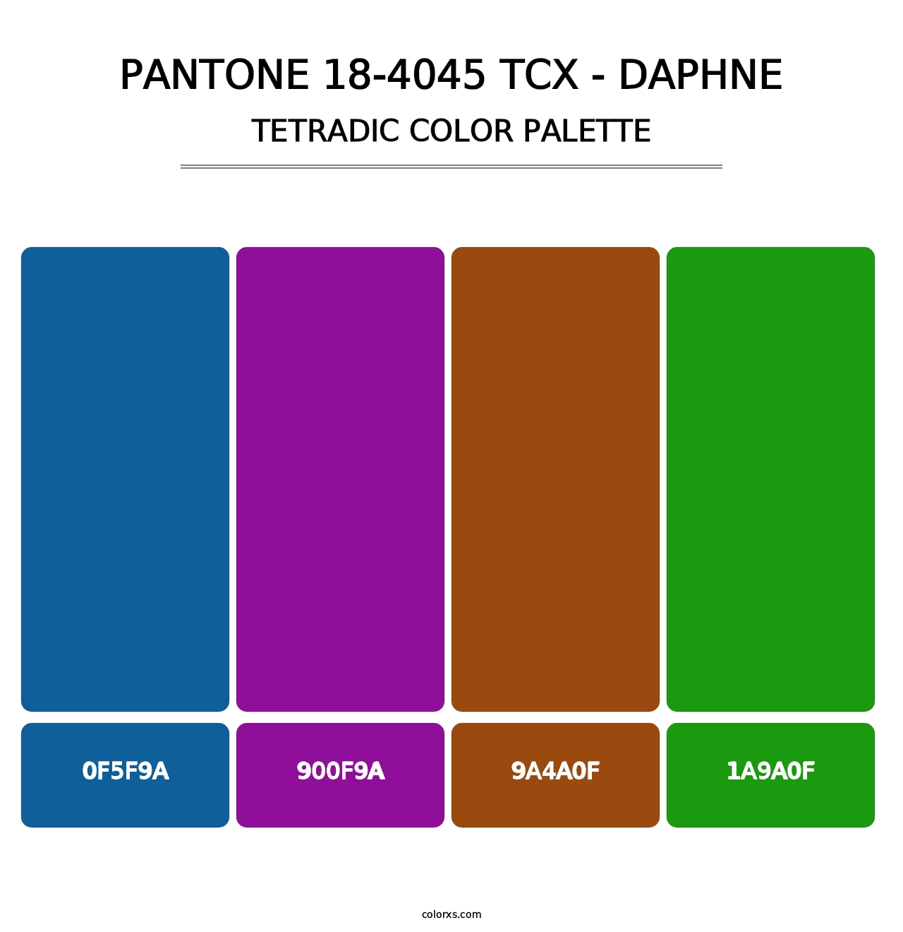 PANTONE 18-4045 TCX - Daphne - Tetradic Color Palette