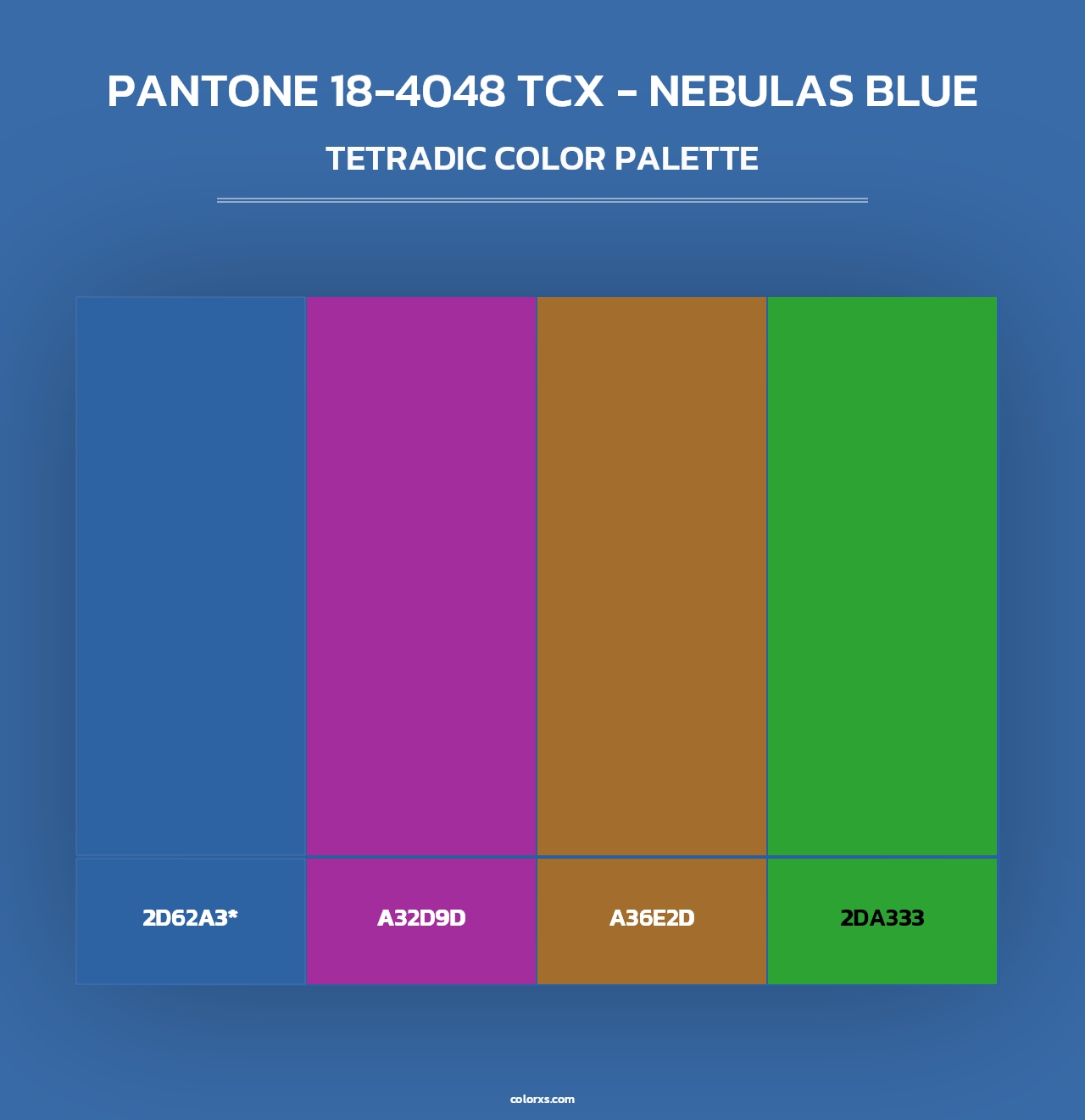 PANTONE 18-4048 TCX - Nebulas Blue - Tetradic Color Palette