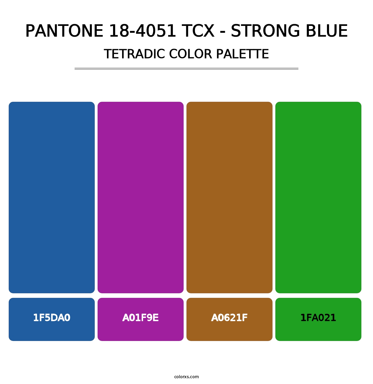 PANTONE 18-4051 TCX - Strong Blue - Tetradic Color Palette