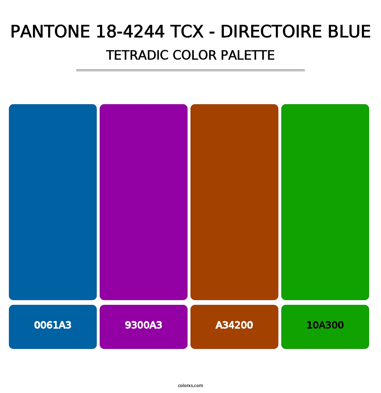 PANTONE 18-4244 TCX - Directoire Blue - Tetradic Color Palette