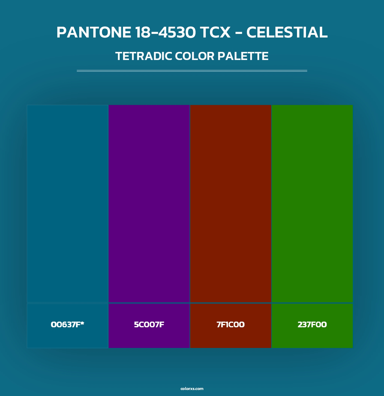 PANTONE 18-4530 TCX - Celestial - Tetradic Color Palette