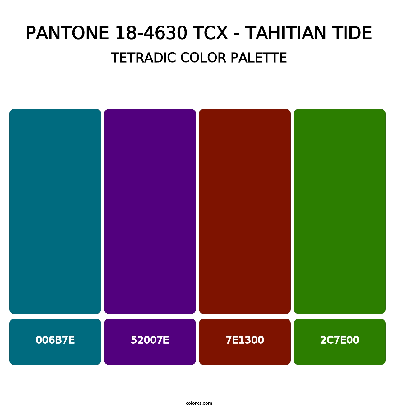 PANTONE 18-4630 TCX - Tahitian Tide - Tetradic Color Palette