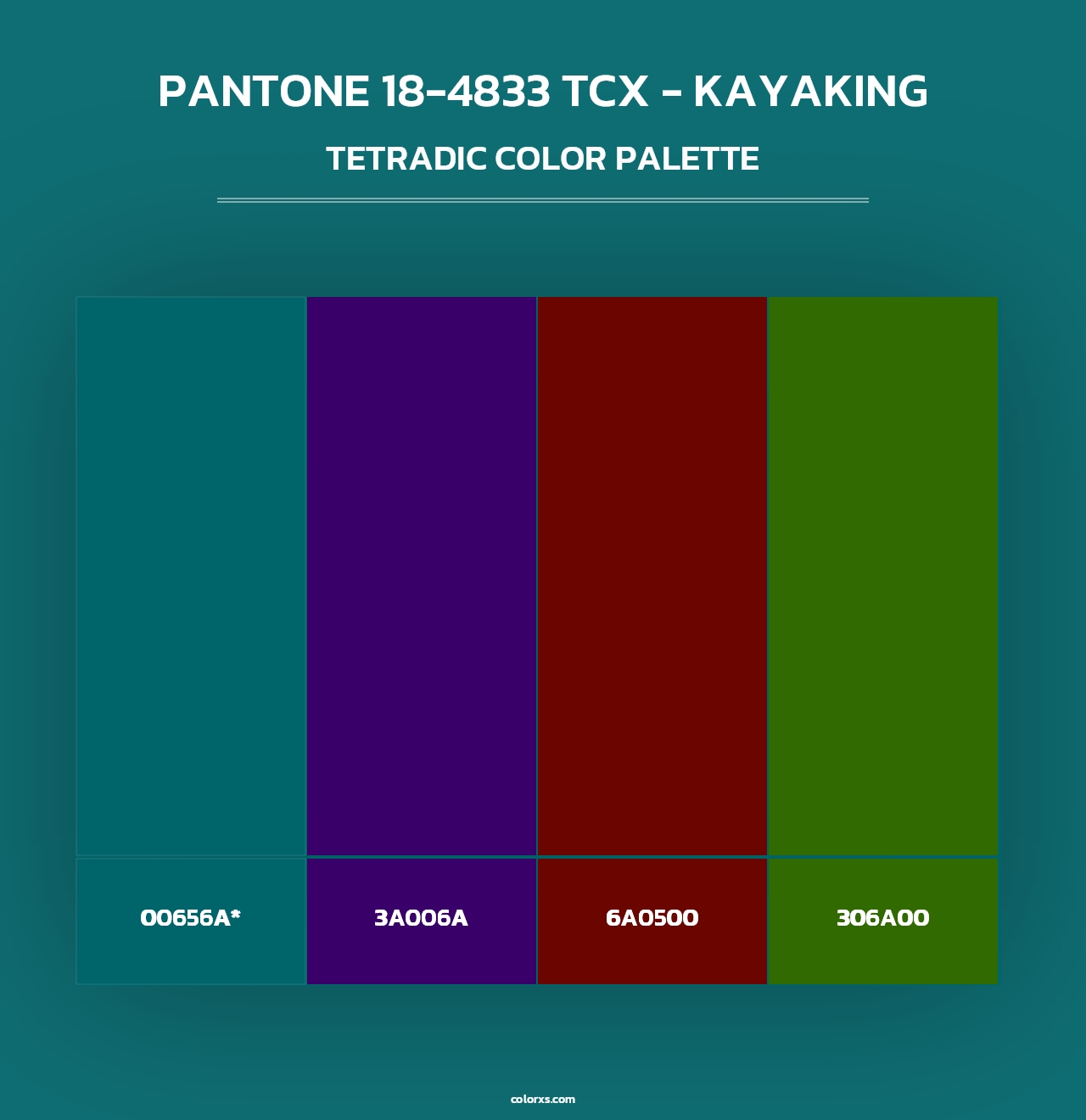 PANTONE 18-4833 TCX - Kayaking - Tetradic Color Palette