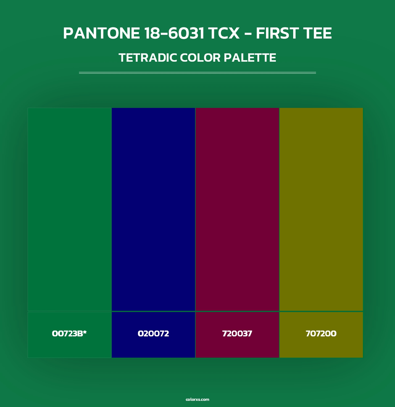 PANTONE 18-6031 TCX - First Tee - Tetradic Color Palette