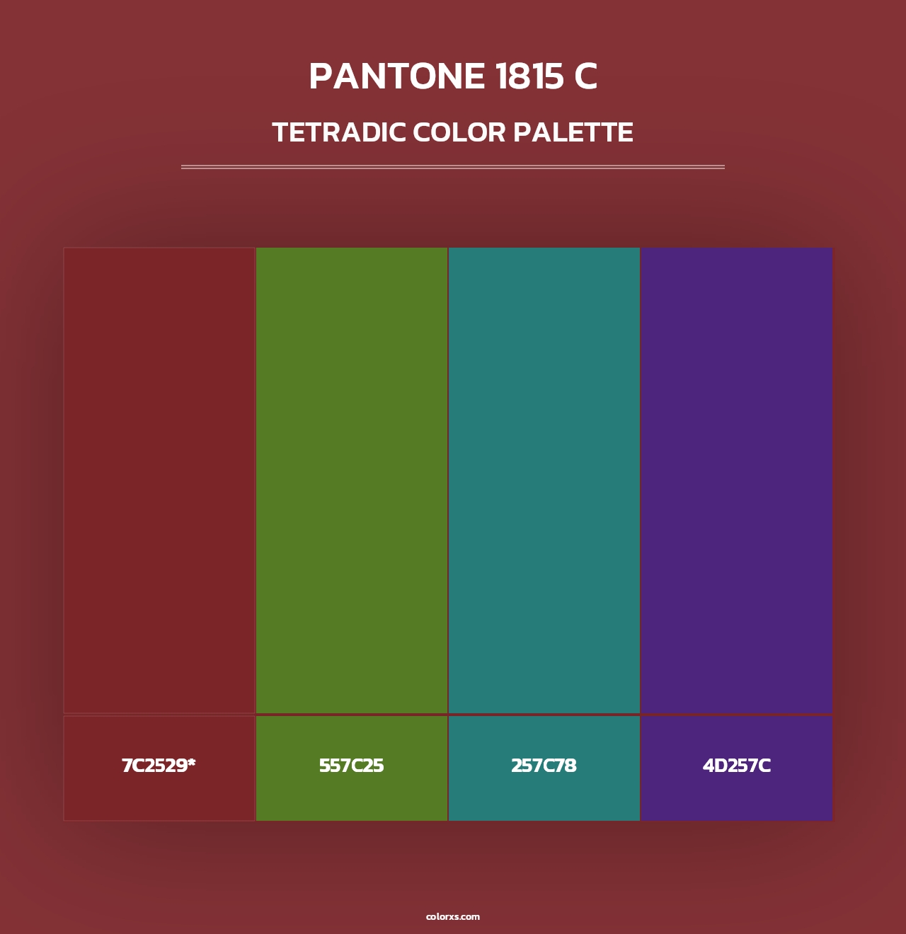 PANTONE 1815 C - Tetradic Color Palette