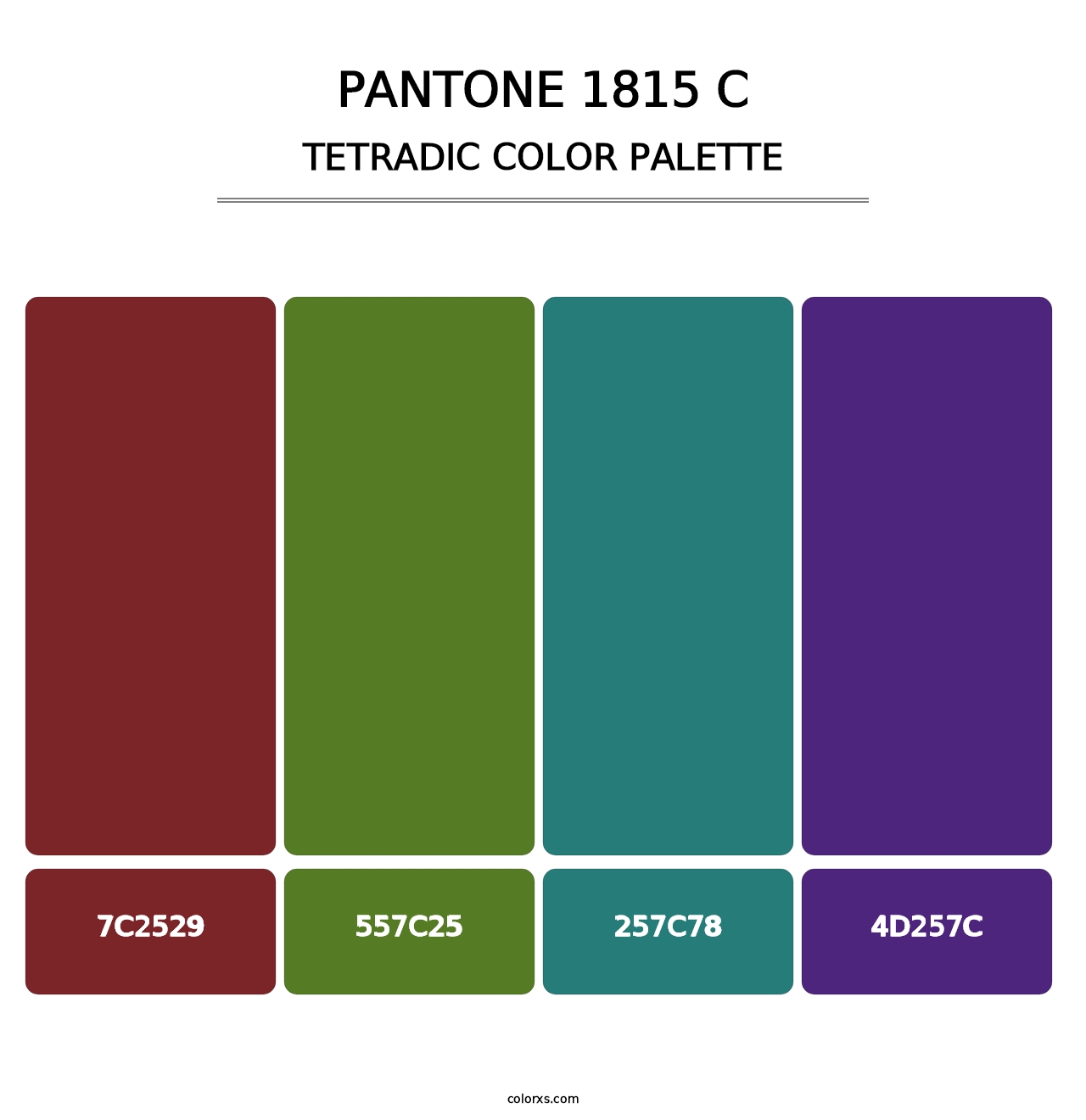 PANTONE 1815 C - Tetradic Color Palette
