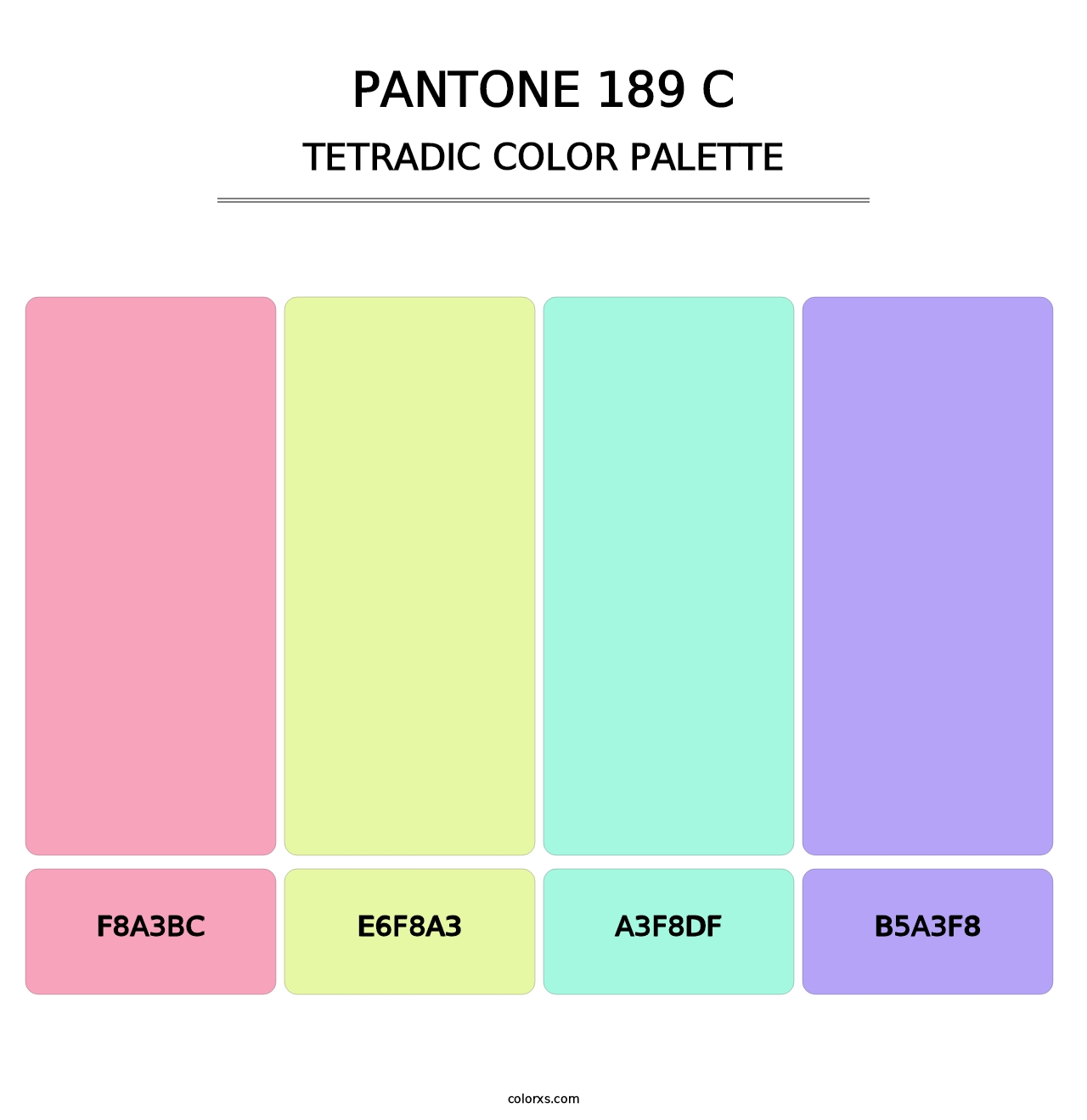 PANTONE 189 C - Tetradic Color Palette