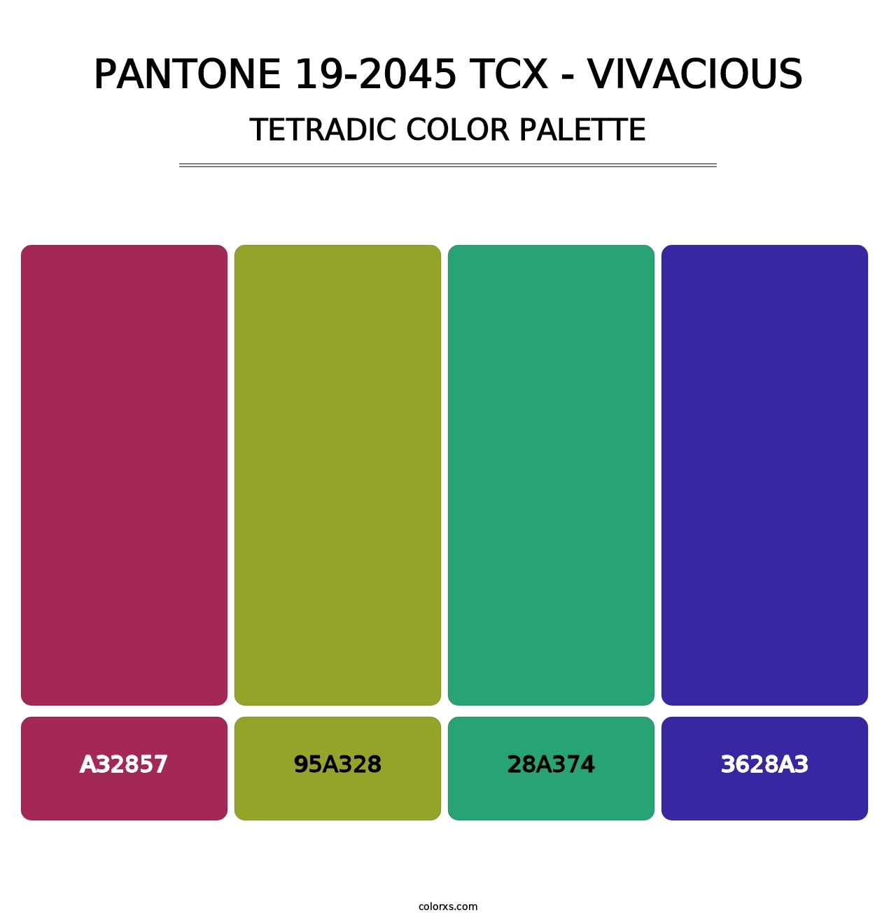 PANTONE 19-2045 TCX - Vivacious - Tetradic Color Palette