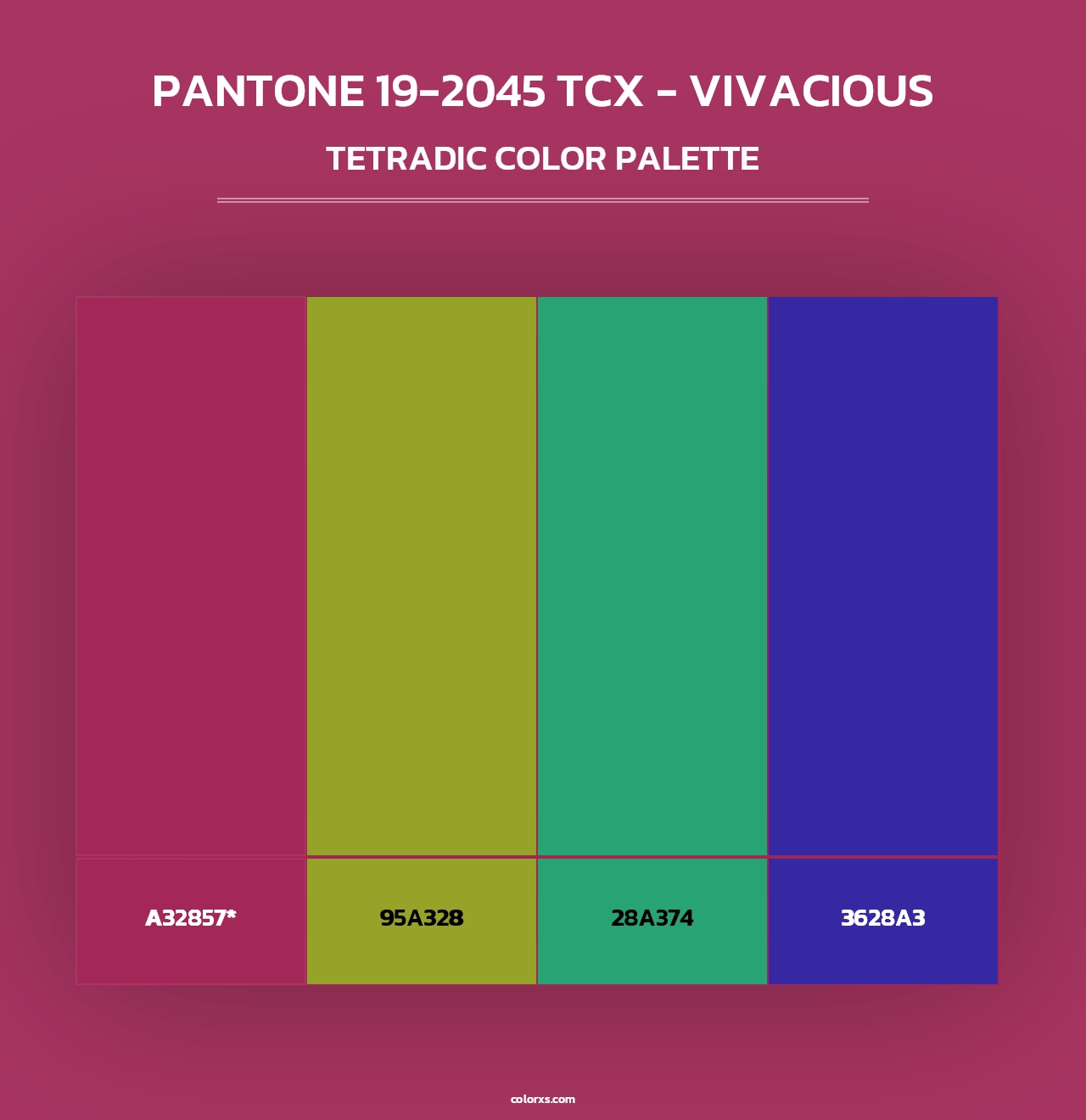 PANTONE 19-2045 TCX - Vivacious - Tetradic Color Palette