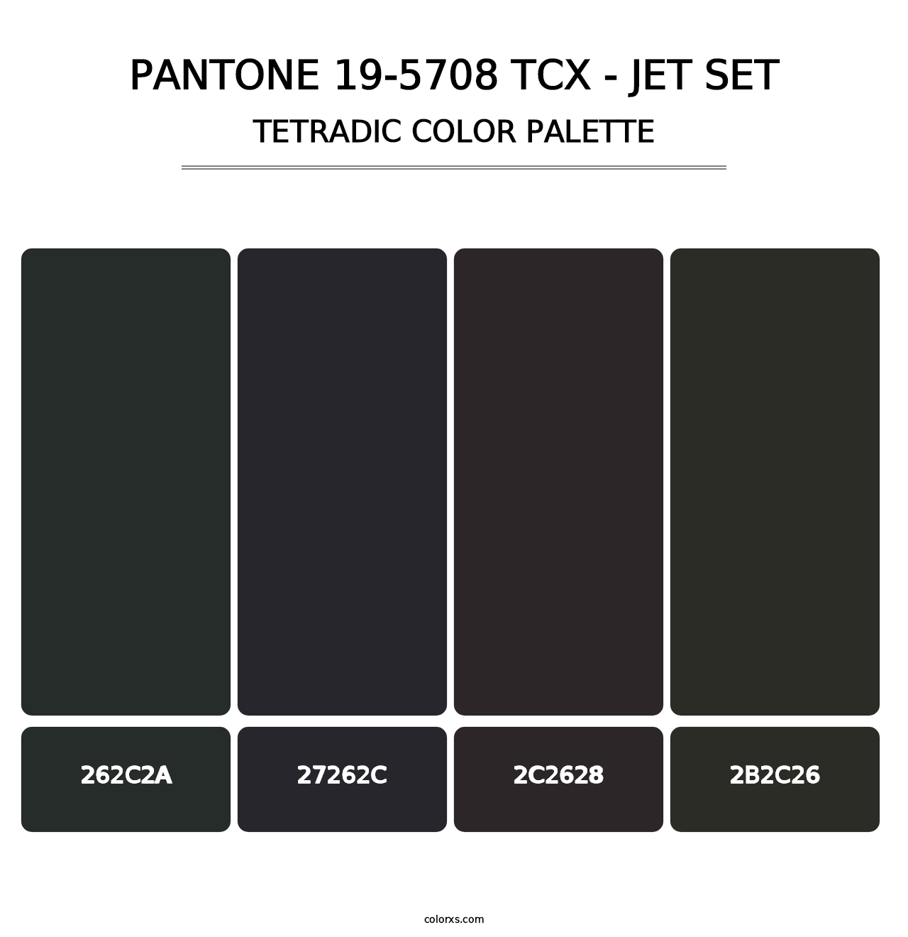 PANTONE 19-5708 TCX - Jet Set - Tetradic Color Palette