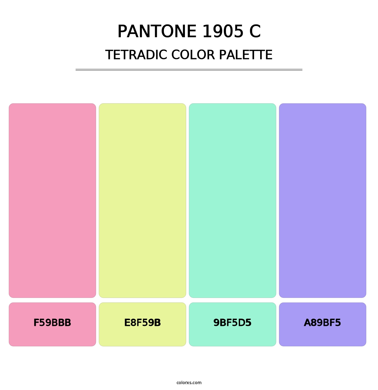 PANTONE 1905 C - Tetradic Color Palette