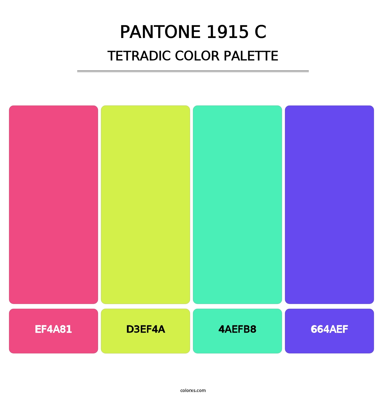 PANTONE 1915 C - Tetradic Color Palette