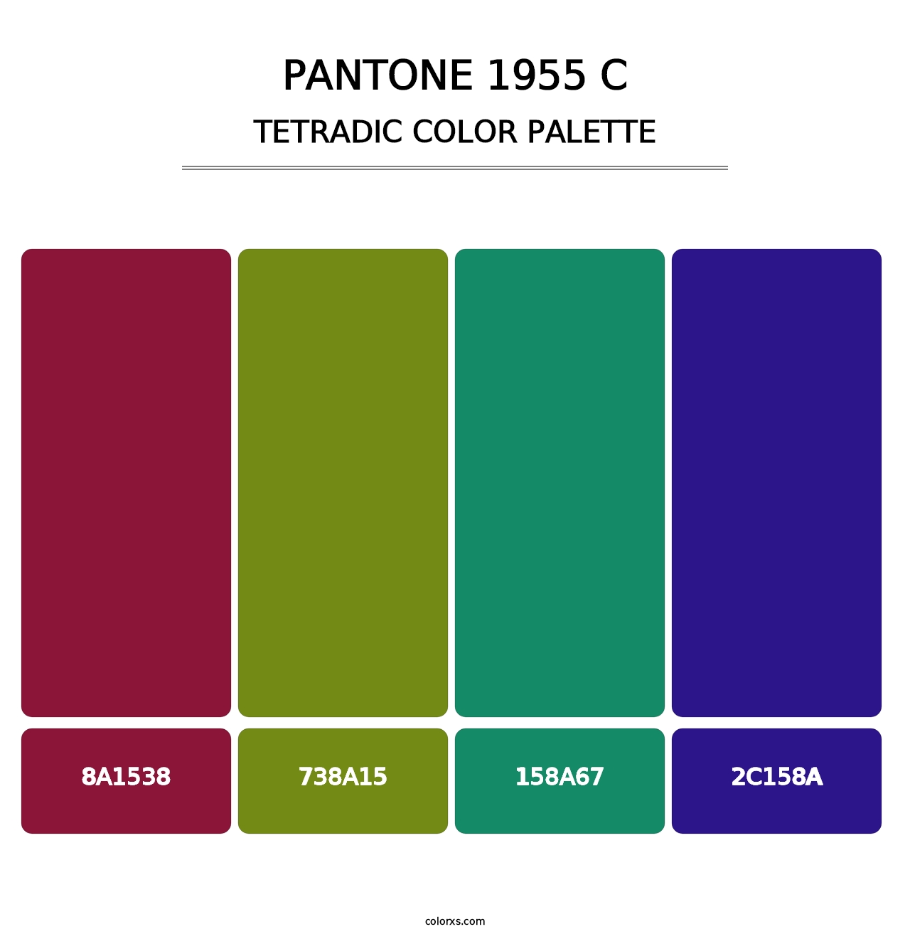 PANTONE 1955 C - Tetradic Color Palette