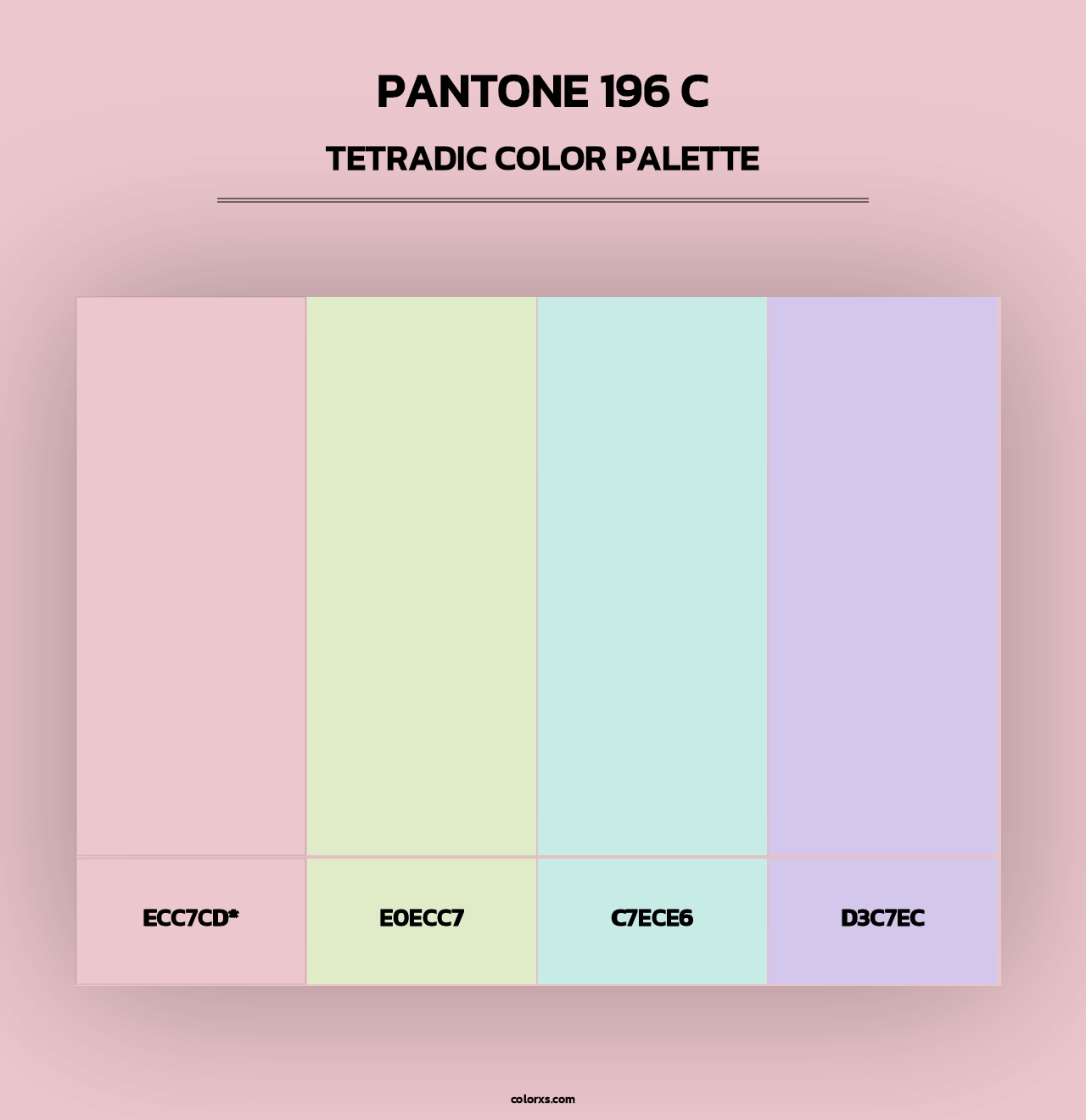 PANTONE 196 C - Tetradic Color Palette
