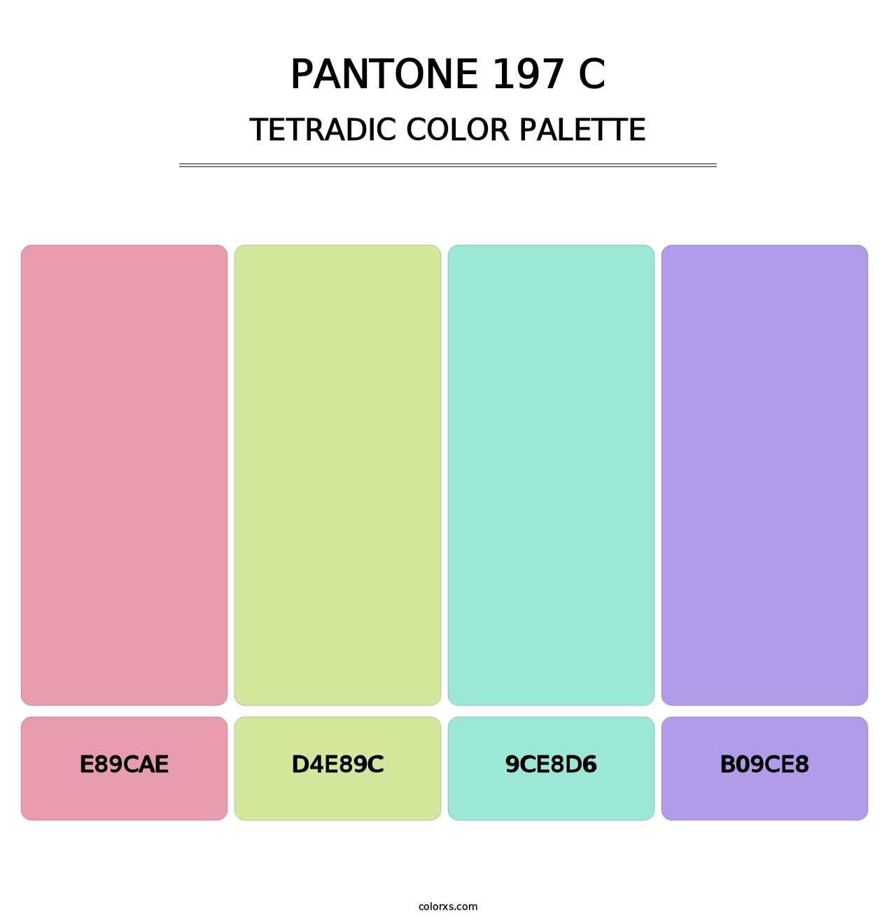 PANTONE 197 C - Tetradic Color Palette