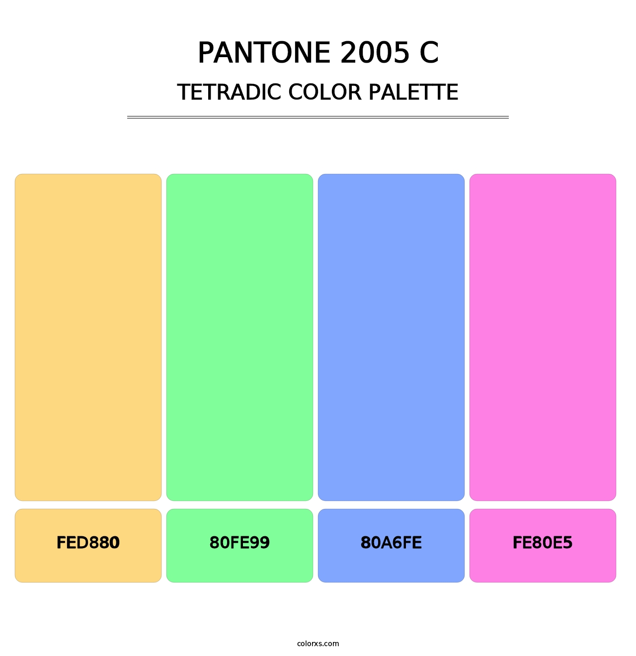 PANTONE 2005 C - Tetradic Color Palette