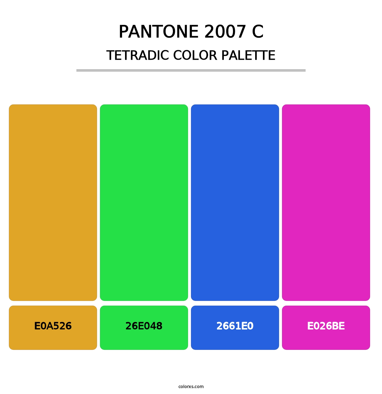 PANTONE 2007 C - Tetradic Color Palette
